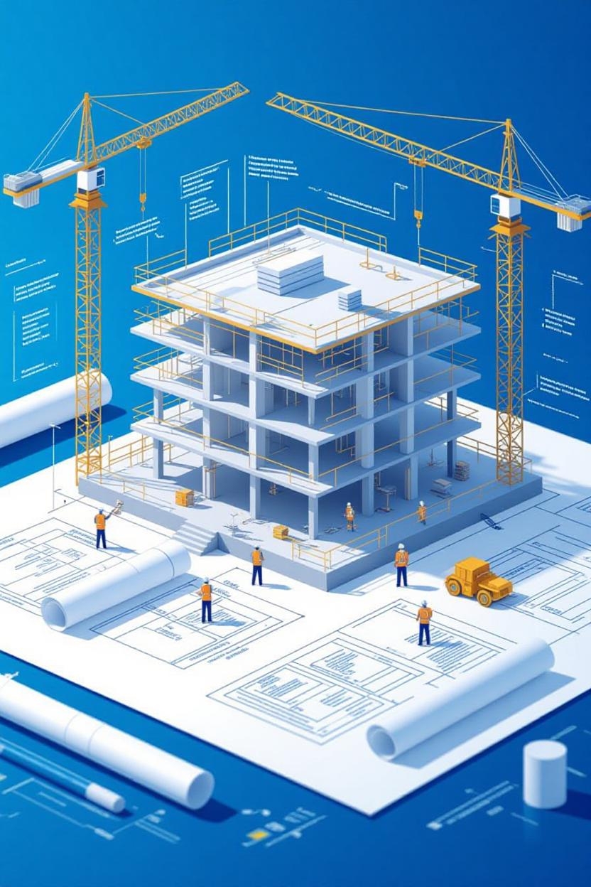 Commercial construction project site